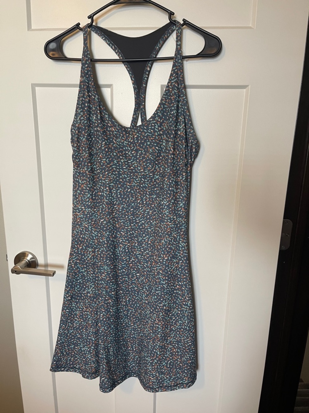 Prana Sleeveless Blue Speckled Racerback Dress